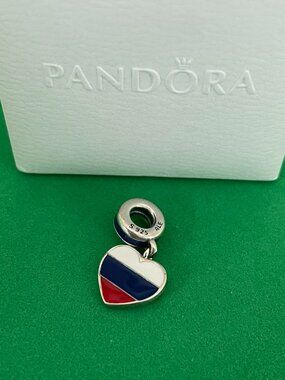 Pandora Russia Flag pendant Sterling silver Charm